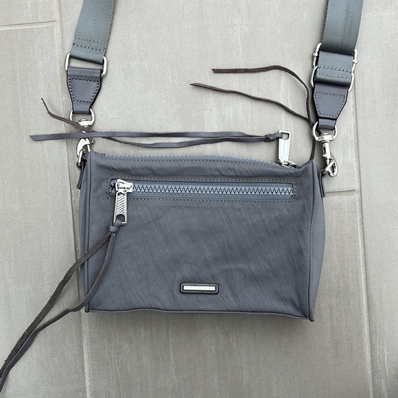 New without tags Rebecca Minkoff gray nylon crossbody bag with silver hardware. - Picture 3 of 9